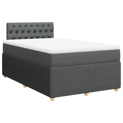 Produktbild von Boxspringbett mit Matratze Dunkelgrau 120x200 cm Stoff