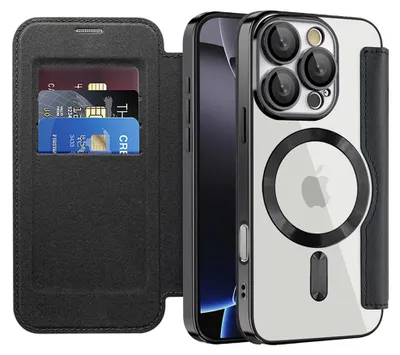 Obrázok produktu pre Techsuit - SmartMag Book puzdro na iPhone 16 Pro - čierne