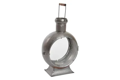 Produktbild von Laterne Metall Glas 37X22X55 Gealtert Silber Fa152713