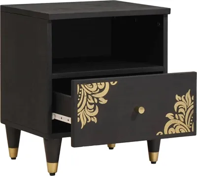 Imagen del producto de vidaXL Mesita de noche, color , 40 x 33 x 46 cm, madera maciza de mango