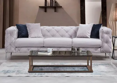 Obrázok produktu pre Hanah Home, Como- HLN1103, svetlo sivá, rozkladacia pohovka, rám: Buková drevotrieska / drevotriesková doska