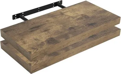 Immagine prodotto di Set di listelli decorativi in MDF da parete, 2 pezzi, marrone vintage, 70 x 22,9 x 3,8 cm