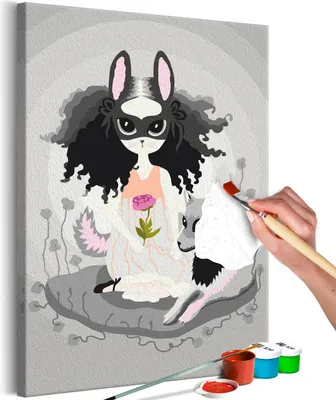 Immagine prodotto di Tessuto non tessuto Pittura con i numeri - Amicizia non ovvia 40x60 cm Per bambini n-A-1511-e-a