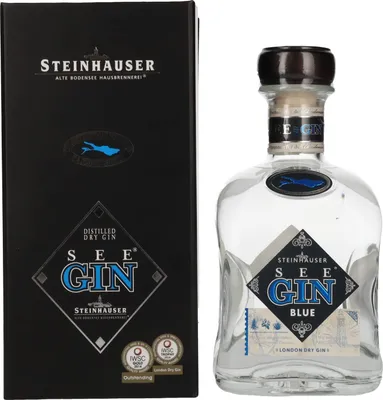 Image de Steinhauser SeeGin BLUE London Dry Gin 48% Vol. 0,7l en boîte cadeau