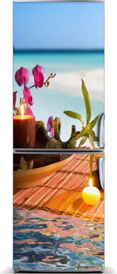Produktbild von Tulup Kühlschrankdekoration - Magnetmatte - 70 cm x 190 cm - Magnet auf dem Kühlschrank - Orchidee Und Bambus