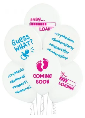 Productafbeelding van Baby-thema ballonnen, 6 stuks, 30 cm (12 inch)