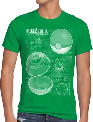 Produktbild von A.N.T. Mosterball Blaupause Herren T-Shirt monster spiel online