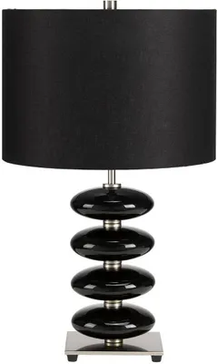 Produktbild von Elstead Onyx Tischleuchte E27 Schwarz Schwarz,  UK