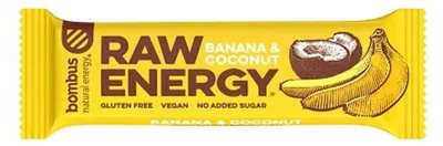 Baton RAW ENERGY banan-kokos BEZGL. 50 g