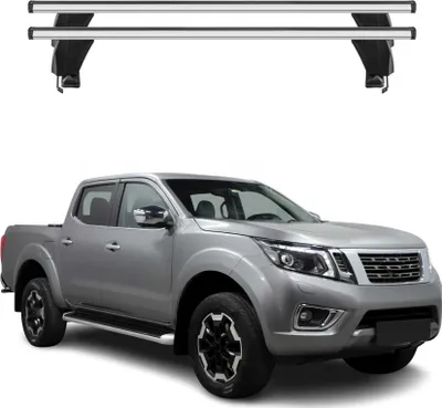 Image de Menabo Barres de toit Transversales pour Nissan Navara 2014-2020 Alu Gris 2x ABE