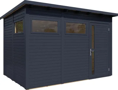 Produktbild von Gartenhaus Bertilo Pentus 3 inkl. Fußboden 359 x 266 cm anthrazit