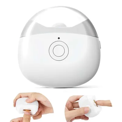 Produktbild von Elektrischer Nagellackierer,Elektrische Nagelfeile,Nagelschrottspeicher 2 Geschwindigkeiten Sicherheit Wiederaufladbarer Nagelknipser Edelstahlklinge
