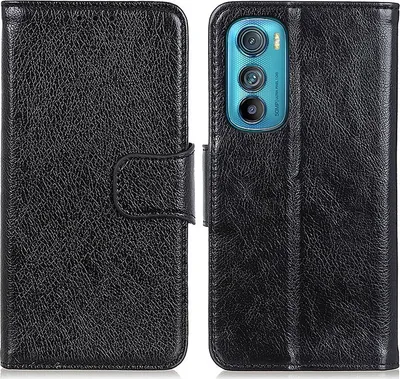 Produktbild von Mobigear Classy  Motorola Edge 30 Hülle Klapphülle Geldbörse - Schwarz