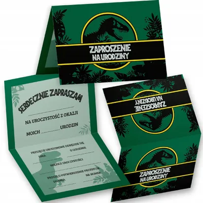 Obrázek produktu pro Narozeninova pozvanka - Jurassic Park World NA PRZYJĘCIE WZORY