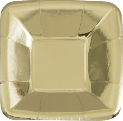 Produktbild von 8 Vorspeisenteller Gold Folie 12 cm