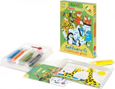 Produktbild von Sabbiarelli Kreatives Sandmalerei-Set - Mini Baby Tiere - Bastelset