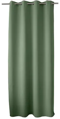 Verdunkelungsvorhang mit Ösen, lehmgrün, 140x240 cm, Polyester