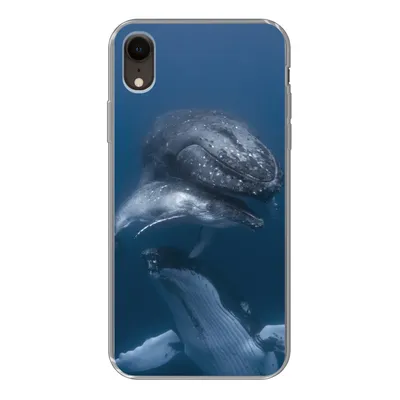 Produktbild von MuchoWow® Handyhülle Schutzhülle Hülle für iPhone XR Wale - Meer - Familie Silikon Softcase Handy Hülle - Schutzdeckel