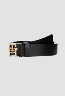 Imagen del producto de Cinturón de cuero para mujer Tommy Hilfiger, con logo, 2,5 cm de ancho, color , 70 cm de largo