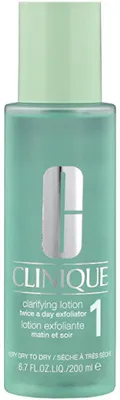 Obrázek produktu pro Clinique Clarifying Lotion 1, Pleťová voda, Ženy, Hydratující, Vyhlazující, Suchá pokožka, Velmi suchá pokožka, 200 ml, Láhev