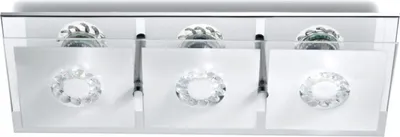 Produktbild von LED Deckenleuchte Deckenlampe 18 Watt Kristall exkl. Leuchtmittel Chrom Glas