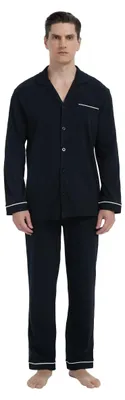 Produktbild von Herren Pyjama-Set - Baumwolle, lange Ärmel - Schwarz