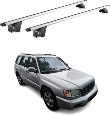Obrázek produktu pro Střešní nosič Základní nosič pro Subaru Forester mk1 1997-2002 100 kg hliník šedý 2 ks ABE