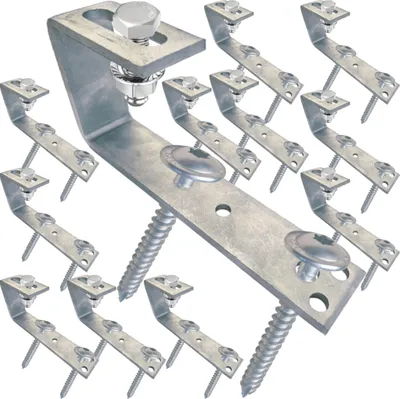 Produktbild von 3 Module Montageset Bitumendachhaken, 8cm, Sechskantkopf 17
