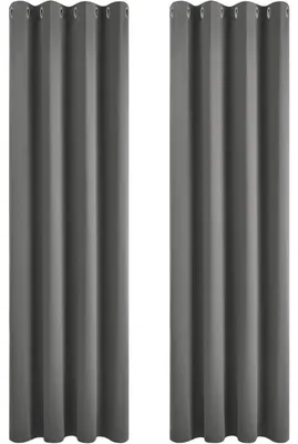 Immagine prodotto di Tende oscuranti, protezione dal freddo, tende per camera da letto, oscuranti, 229x117 cm, grigio chiaro, set da 2