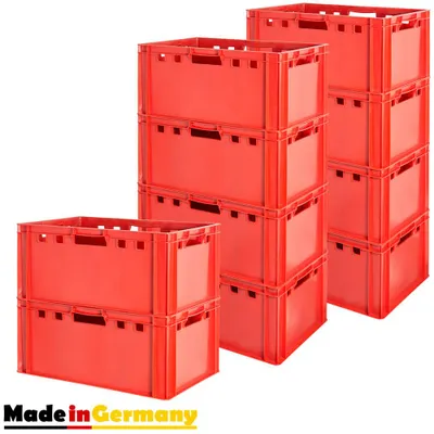 Produktbild von Fleischkiste E3 Fleischkiste Rot Fleischerkiste Fleischkisten Kiste Fleischkiste Eurobox Lebensmittelecht 60 x 40 Metzgerkiste Auswahl Kingpower, Anzahl:10