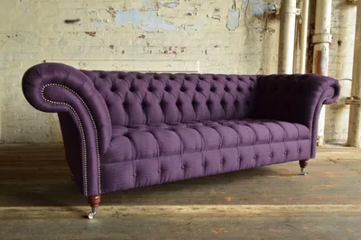 Produktbild von Chesterfield Sofa 3 Sitzer Bettfunktion Stoff Couch Polster Sitz Sofas Textil