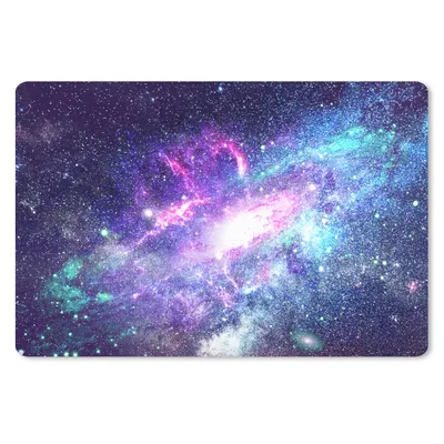 Produktbild von MuchoWow® Schreibtischunterlage Weltraum - Blau - Sterne 60x40 cm - XXL Mauspad - Großes Mauspad