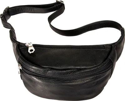 Produktbild von HAROLD'S Leder Gürteltasche Umhängetasche Country Hipbag Plain Black schwarz