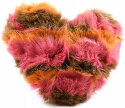 Produktbild von Buntes Plüschkissen Herz 36x34cm - Kuschelig weich - Perfektes Geschenk zum Valentinstag