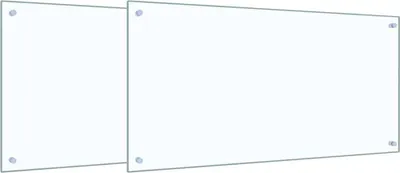 Obrázok produktu pre vidaXL Kuchynský splashback 2 ks Transparent 100 x 50 cm Tvrdené sklo