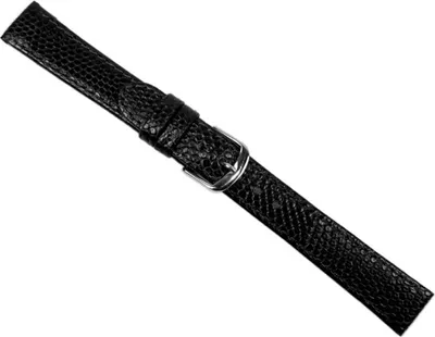 Produktbild von Uhrenarmband Kalbsleder schwarz Eidechsenprägung 20550S, Stegbreite:12mm