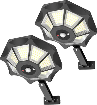 Produktbild von Solar wandleuchte, Sicherheitslampe Gartenleuchte Wegbeleuchtung, terrasse, hof, garten, einstellbarer winkel mit Bewegungsmelder