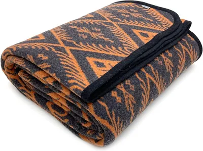 Obrázok produktu pre Vlnená deka 160x220 cm, oranžová, pre vonkajšie použitie