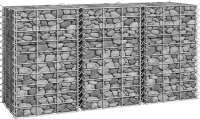 Obrázek produktu pro Maison Exclusive - Gabionové vyvýšené záhony 3 ks 30x30x50 cm železo