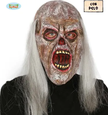 Produktbild von Zombie mit Haaren Maske für Erwachsene