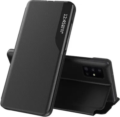 Produktbild von Eco Leather View Case booktype case schutzhülle aufklappbare hülle kompatibel mit Samsung Galaxy S20 schwarz