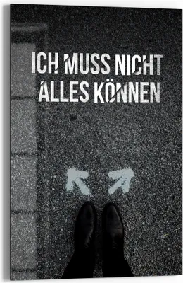 Produktbild von DEQOART Glasbild Echtglas 60x90 cm 'Weg der Selbstliebe' Wandbild Bild modern Deko