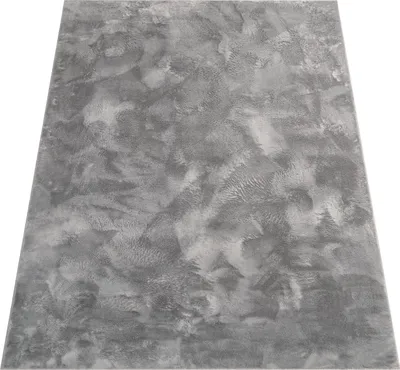 Image de Tapis de salon en Fourrure artificielle Shaggy à poils longs Lavable en machine Doux Uni Gris Dimensions 140 x 200 cm