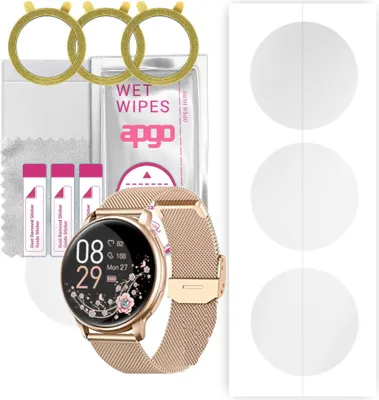 Produktbild von apgo 3 Stück Schutzfolie, klar, kompatibel mit Ruxingx G35  Smartwatch, Hydrogel Displayschutzfolie mit Positionierhilfe, Displayfolie, robust und kratzfest