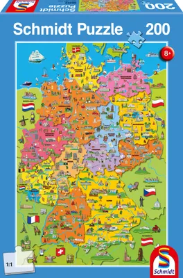 Image de Puzzle 200 pièces Carte d'Allemagne