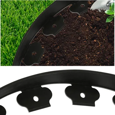 Produktbild von Jiubiaz flexible Rasenkante – 10 Meter mit 30 Nägeln, ideale Rasenbegrenzung, Wegbegrenzung oder Beetumrandung, aus pvc
