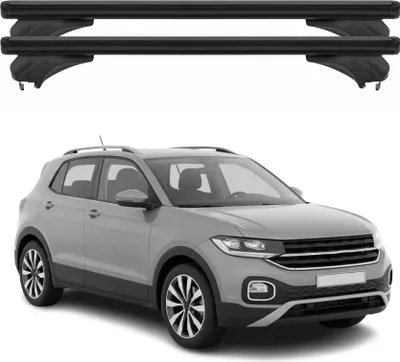 Produktbild von Menabo Dachträger Grundtäger für VW T-Cross 2024-2025 FL Aluminium Schwarz 2 tlg