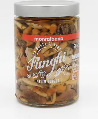 Produktbild von Gemischte Pilze Montalbano in Öl- 580 gr.