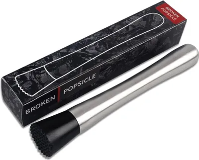 Image de INF Pilon à Cocktail en Acier Inoxydable - Accessoire de Bar Argenté