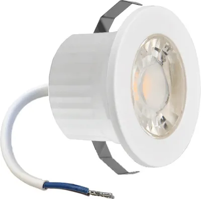 Produktbild von 3W LED Spot Klein Mini Einbaustrahler Einbauleuchte Einbauspot 3000K Warmweiß 240 Lumen 230V Anschluss Schutzart IP54 Weiß